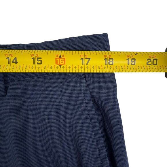 Greg Norman Everbest Mini Grid Check Performance Golf Pants Navy Stretch 36x29 - Picture 8 of 11